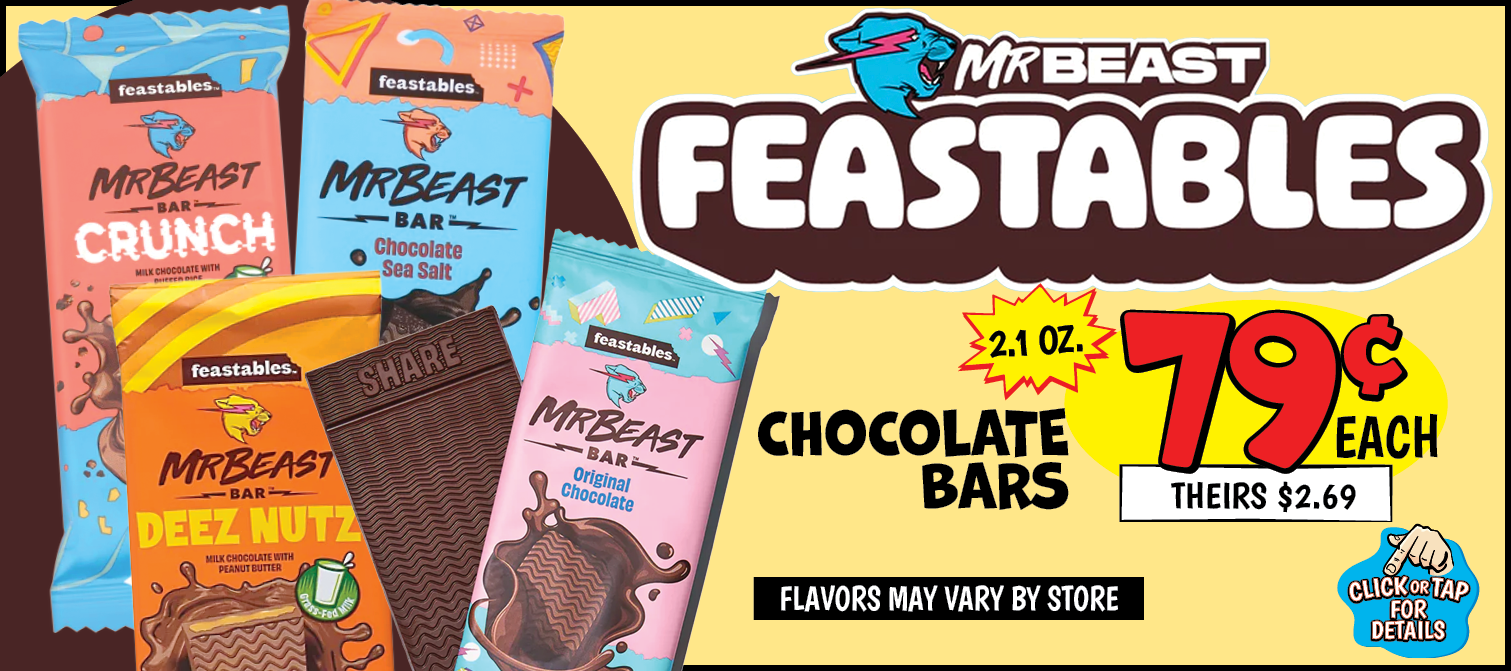 MrBeast Feastables up to 70% off fancy store prices