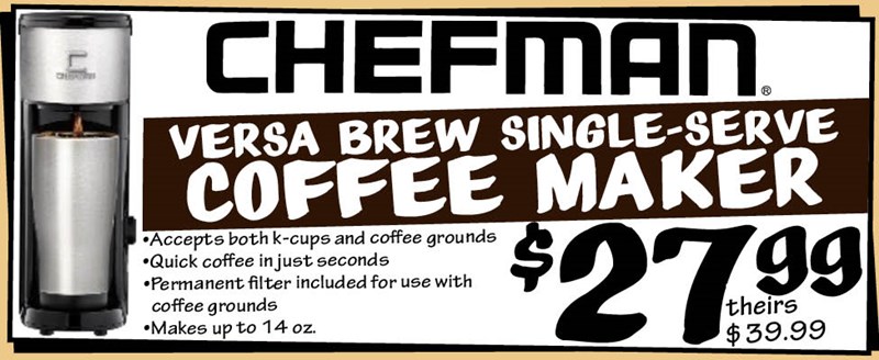 Chefman Versa Brew single-serve coffee maker