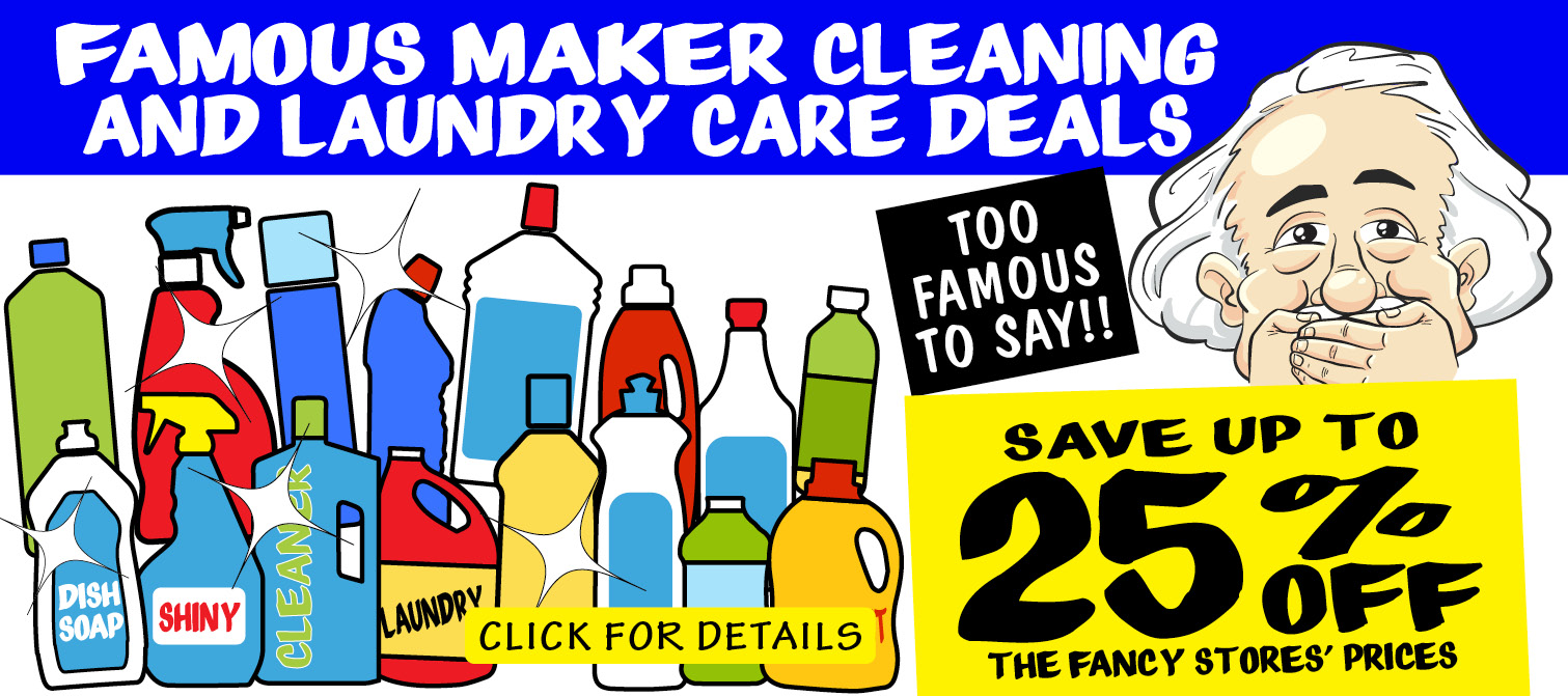 save up to 25% off famous cleaning brands