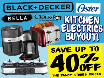 Kitchen Electric Deals from Crockpot, Oster, Bella, Black and Decker and  more!