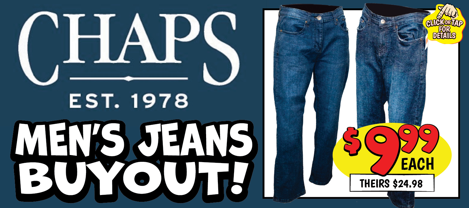 Chaps Men's Jeans up to 60% off fancy stores