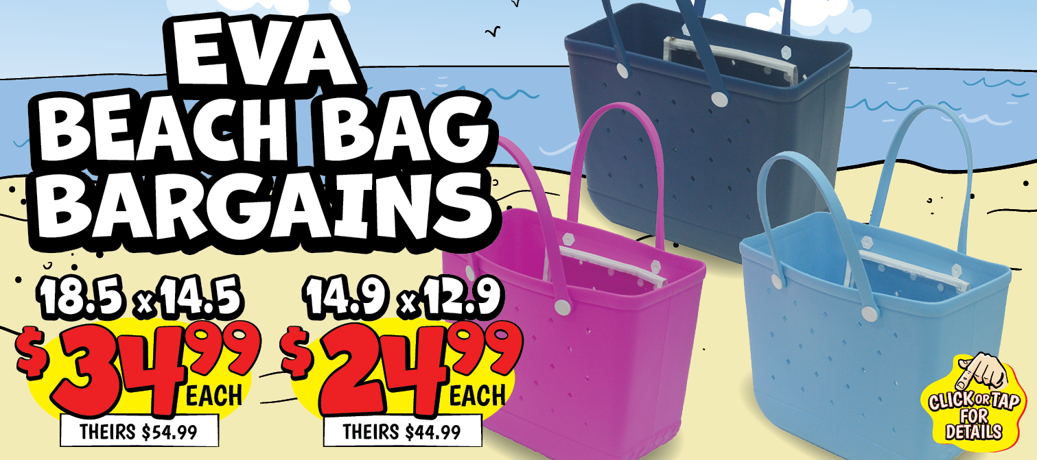 EVA Beach Bag Bargains up to 50% off fancy store prices